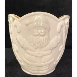 Lenox Christmas Santa Candy Cane Votive Merry Lights Votive Candle Holder NIB